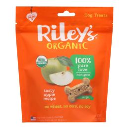 Riley's Organics Organic Dog Treats, Apple Recipe, Large - Case of 6 - 5 OZ