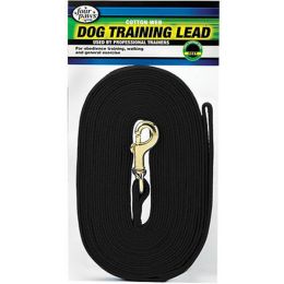 Four Paws Cotton Web Dog Lead Black 15 Feet