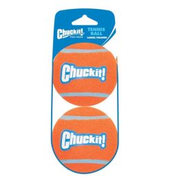 Chuckit! Tennis Ball Dog Toy Shrink Sleeve Orange-Orange Large 2 Pack