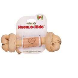 Hugglehounds Dog Natural Leather Knot Bone Medium